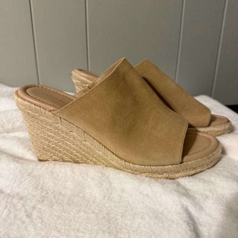Stuart Weitzman Espadrille Wedge Sandals